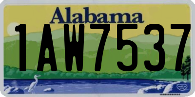 AL license plate 1AW7537