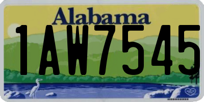 AL license plate 1AW7545