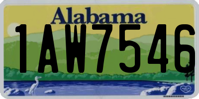 AL license plate 1AW7546