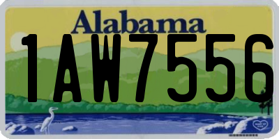 AL license plate 1AW7556