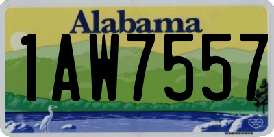AL license plate 1AW7557