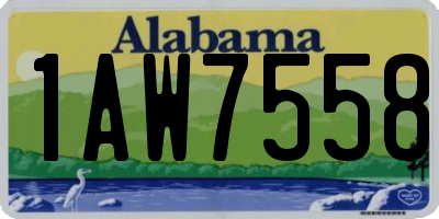 AL license plate 1AW7558