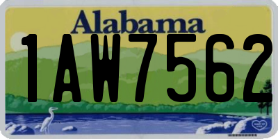 AL license plate 1AW7562