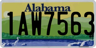 AL license plate 1AW7563