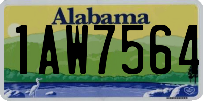 AL license plate 1AW7564