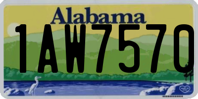 AL license plate 1AW7570