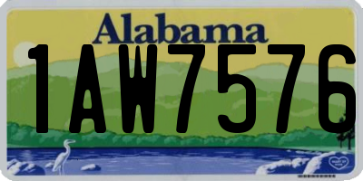 AL license plate 1AW7576
