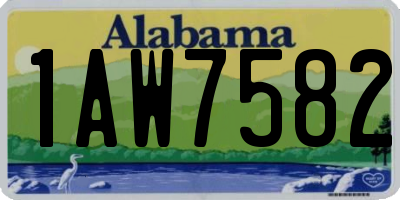 AL license plate 1AW7582