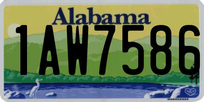 AL license plate 1AW7586
