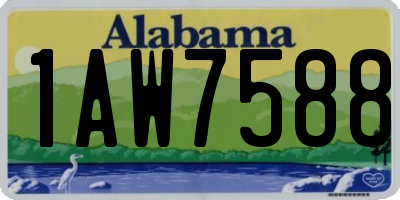 AL license plate 1AW7588