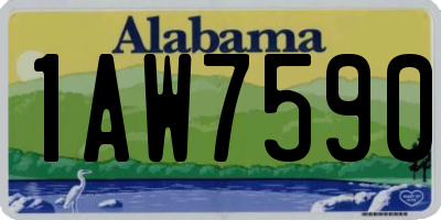 AL license plate 1AW7590
