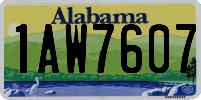 AL license plate 1AW7607