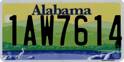 AL license plate 1AW7614