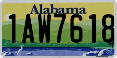 AL license plate 1AW7618