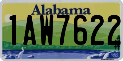 AL license plate 1AW7622