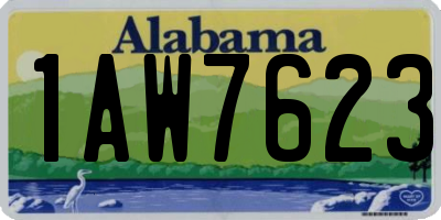 AL license plate 1AW7623