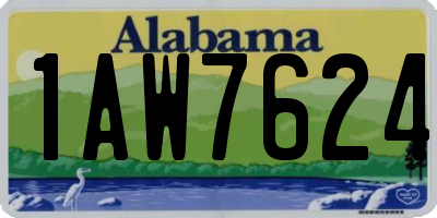 AL license plate 1AW7624