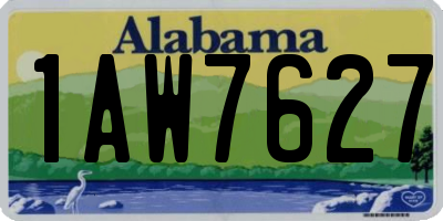 AL license plate 1AW7627