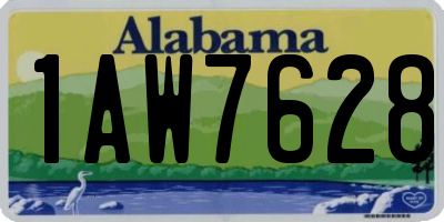AL license plate 1AW7628