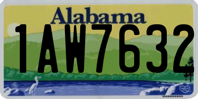 AL license plate 1AW7632