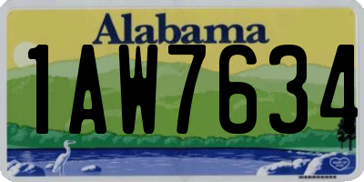 AL license plate 1AW7634