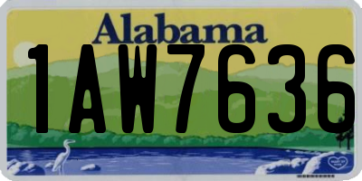 AL license plate 1AW7636