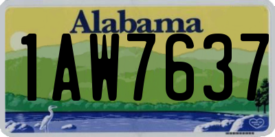 AL license plate 1AW7637