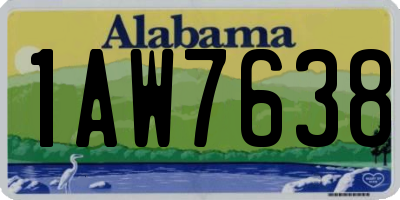 AL license plate 1AW7638