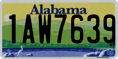 AL license plate 1AW7639