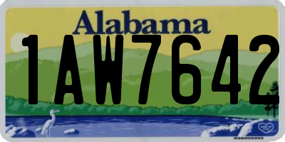 AL license plate 1AW7642