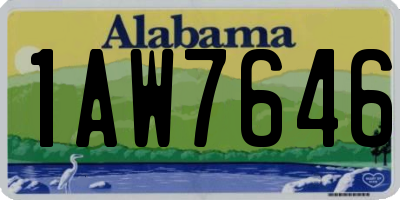 AL license plate 1AW7646