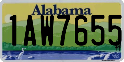 AL license plate 1AW7655