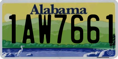 AL license plate 1AW7661