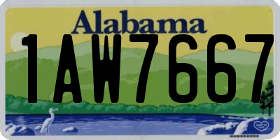 AL license plate 1AW7667
