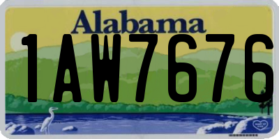 AL license plate 1AW7676