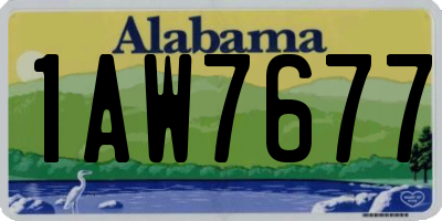 AL license plate 1AW7677