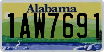 AL license plate 1AW7691