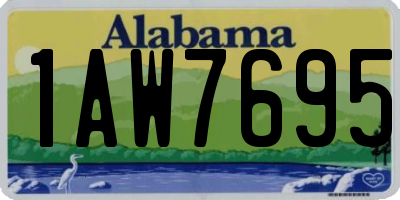 AL license plate 1AW7695