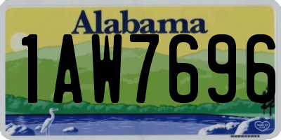 AL license plate 1AW7696