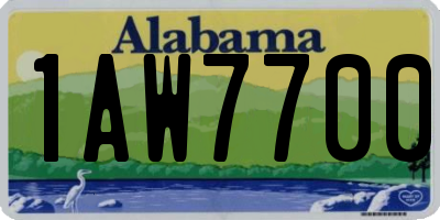 AL license plate 1AW7700