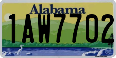 AL license plate 1AW7702