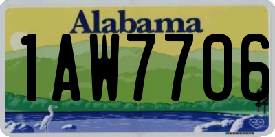 AL license plate 1AW7706