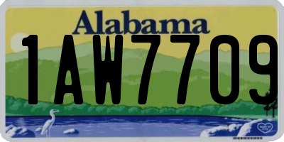 AL license plate 1AW7709