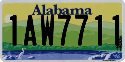 AL license plate 1AW7711
