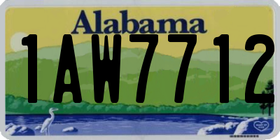 AL license plate 1AW7712