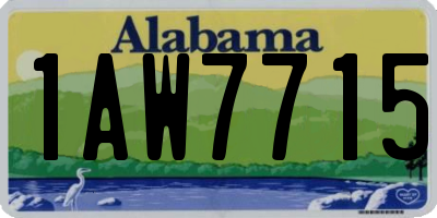 AL license plate 1AW7715