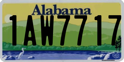 AL license plate 1AW7717