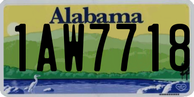AL license plate 1AW7718