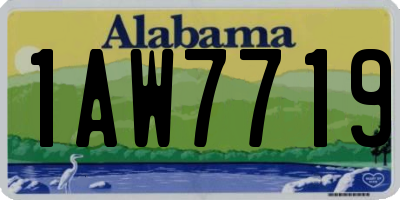 AL license plate 1AW7719