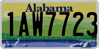 AL license plate 1AW7723